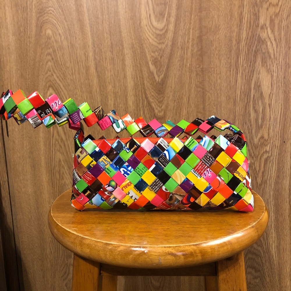 Vintage Multicolor Woven Mini Bag - Picture 3 of 4